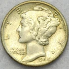 Almost Uncirculated 1942 Mercury Dime