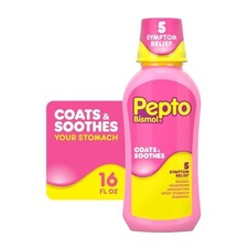 Pepto Bismol Liquid, Upset Stomach Relief, Stomach Relief, Anti-Diarrheal, 16 Fl