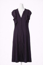 H&M Black midi Dress Size 12 | Ruffle Sleeve Midaxi | Boho Minimalist Style ..