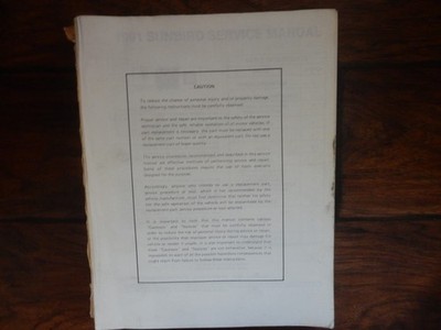 1991 PONTIAC SUNBIRD SERVICE MANUAL S-9110-J