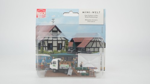 Busch H0 7726 Mini puesto de mercado mundial venta de espárragos | Condition: Gebraucht