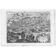ROMAN EMPIRE Passage of Roman Army Through the Caudian Forks Antique Print 1729