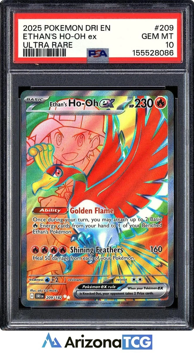 ho-oh ex pokemon card price Amazon.com: Pokemon - Ethan's Ho-Oh ex - 039/182 - Destined Rivals - Double  Rare main image 0