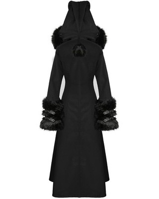 Devil Fashion Womens Long Gothic Lolita Hooded Winter Coat Jacket