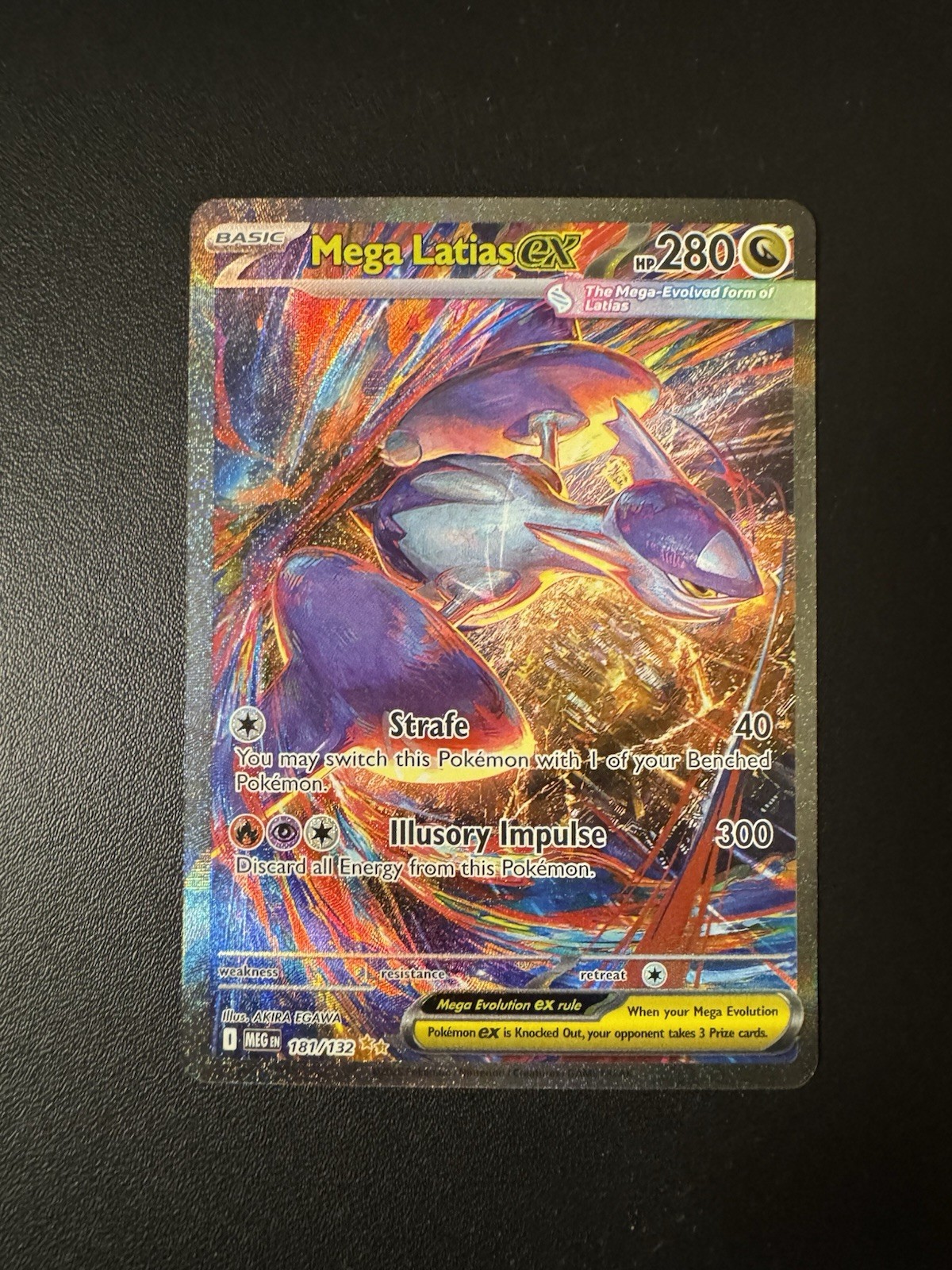 Pokemon Latias EX Mega Evolution Sir 181/132 Near Mint Condition NM Raw Card