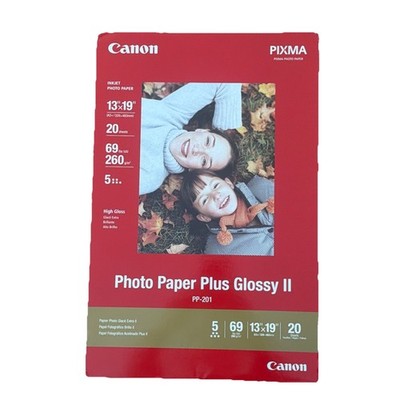 New Canon Photo Paper Plus Glossy II Pixma PP-201  13x19 High Gloss 20 Sheets