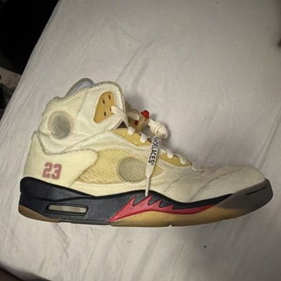 Air Jordan 5 Retro Off-White Sail High Top Sneaker DH8565-100 Men