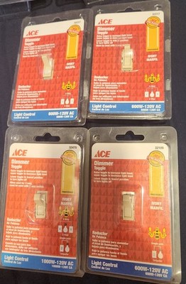 Lot of 4 (Four) Ace Toggle Light Dimmer Conttol Ivory #32217(2)/ #32470/#32109