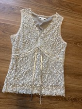 Y2K Floral Lace Fairy Tank M Whimsigoth Fairycore Romantic