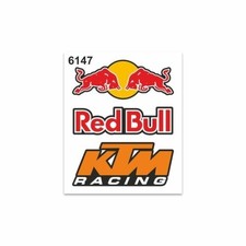 ADESIVO ADESIVI STICKERS STANDARD KTM RACING REDBULL TABELLA DA 10 X 12 CM.