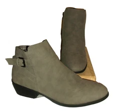 Vepose New York Womens CJY911 Gray Faux Nubuck Leather Zip Ankle Booties 11 M