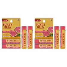 Pink Grapefruit Moisturizing Lip Balm Twin Pack by Burts Bees for Unisex - 2 x