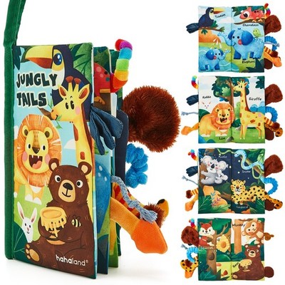 hahaland Baby Books 0-6 Months,Infant Tummy Time Large, 1 Book-jungly Tails