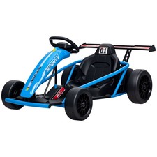 Kids Electric Go Kart 24V 7AH Drift Kart Dual Motors 8.1 MPH Blue