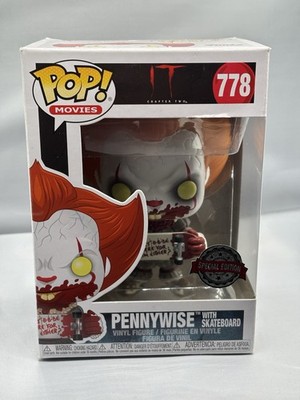 Funko Pop! Vinyl: IT Pennywise mit Skateboard #778 verpackt. 4997
