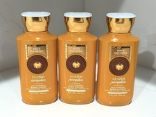 3 New Bath Body Works Glazed Pumpkin Body Lotion Set 8 oz each Retired Fall