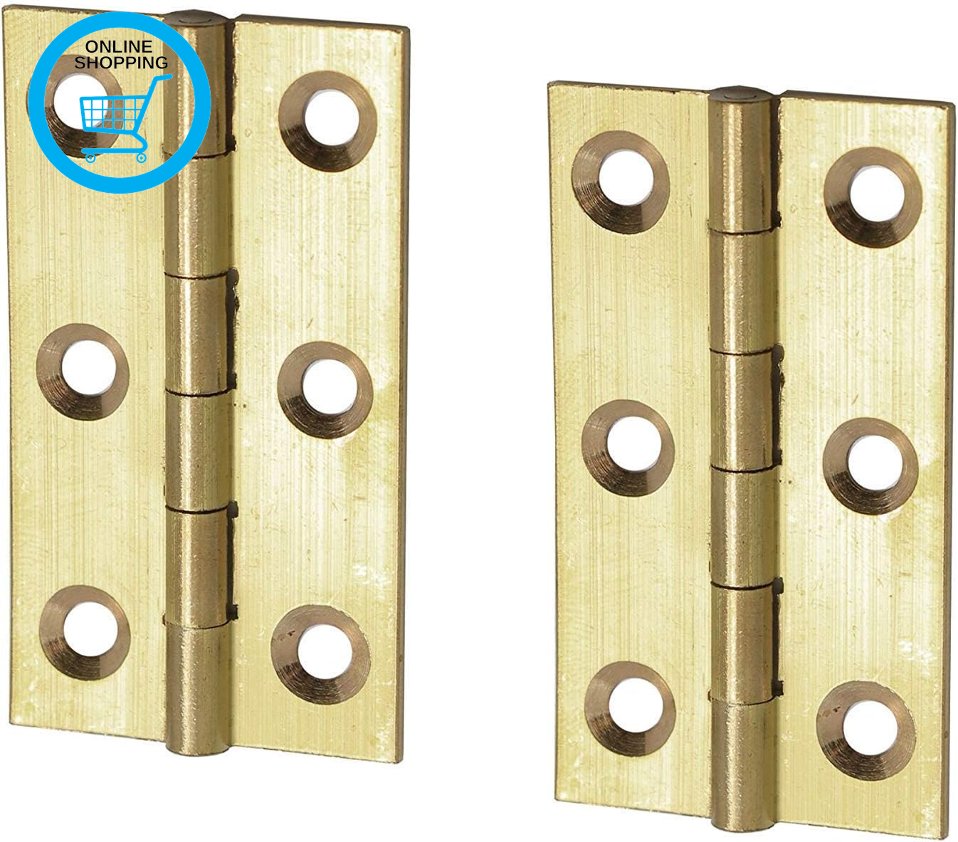 BH05986 (2 Pcs) 50Mm (2 Inch) Solid Brass Butt Hinge - Pack of 2 Pieces