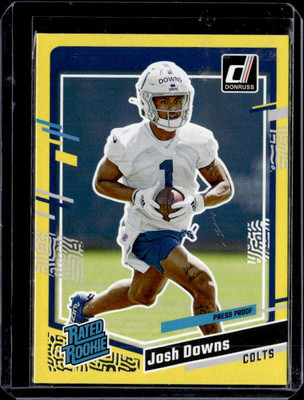 2023 Donruss #345 Josh Downs Press Proof Yellow