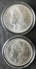 1888 and 1889 $1 Morgan Silver Dollars in Capsules