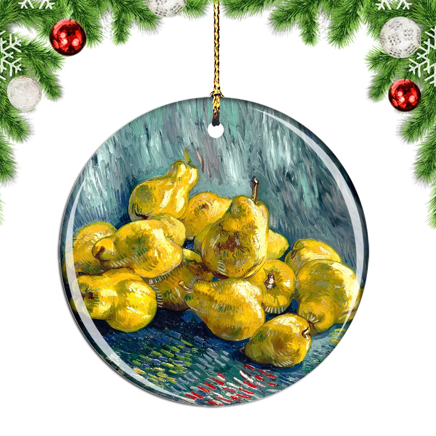 Van Gogh Still Life With Pears Painting Christmas ornament city travel souvenir