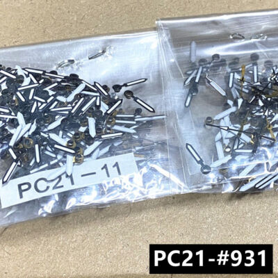 100 Sets 11mm Black Watch Hands for Epson PC21 Quartz Movement