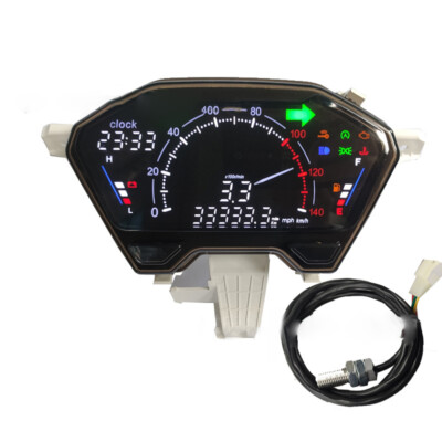 Motorcycle Speedometer Digital LED LCD Odometer for honda click