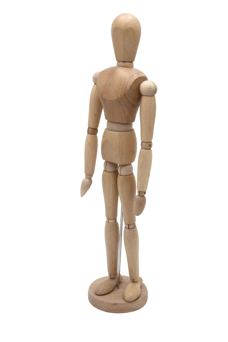 Muñeca articulada de madera, altura 20-40 cm, figura articulada y de dibujo, modelo para dibujar