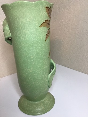 Vintage Brentleigh Flaxton England Art Pottery Hand Painted Vase 10" Tall - Picture 5 of 12
