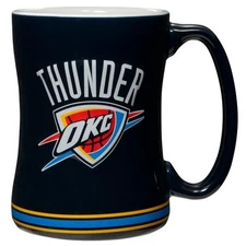 Oklahoma City Thunder NBA Dark Blue 15 oz Relief Mug