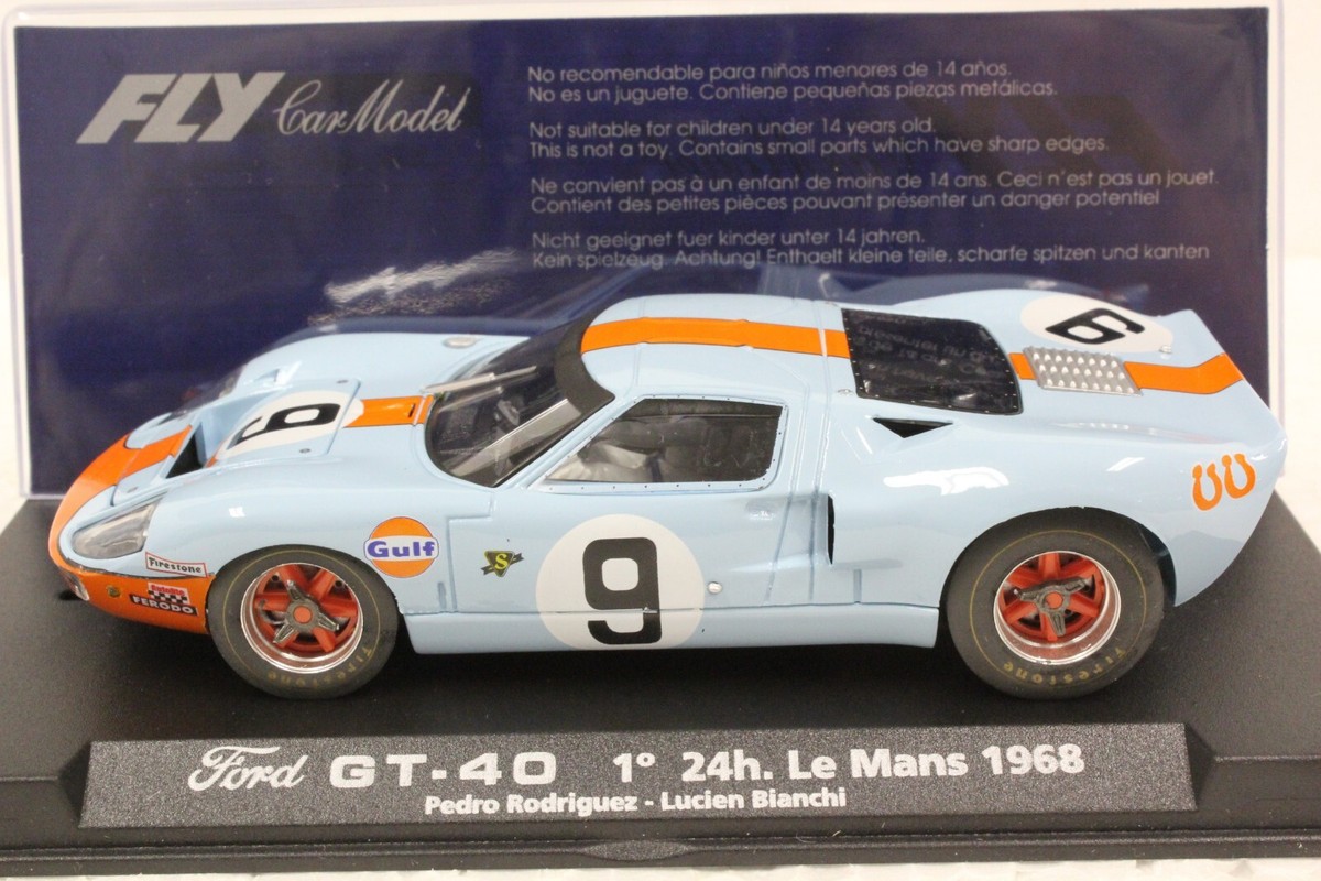 Fly 88070 Ford Gt40 Slot Car 1st Le Mans 1968 Pedro Rodriguez