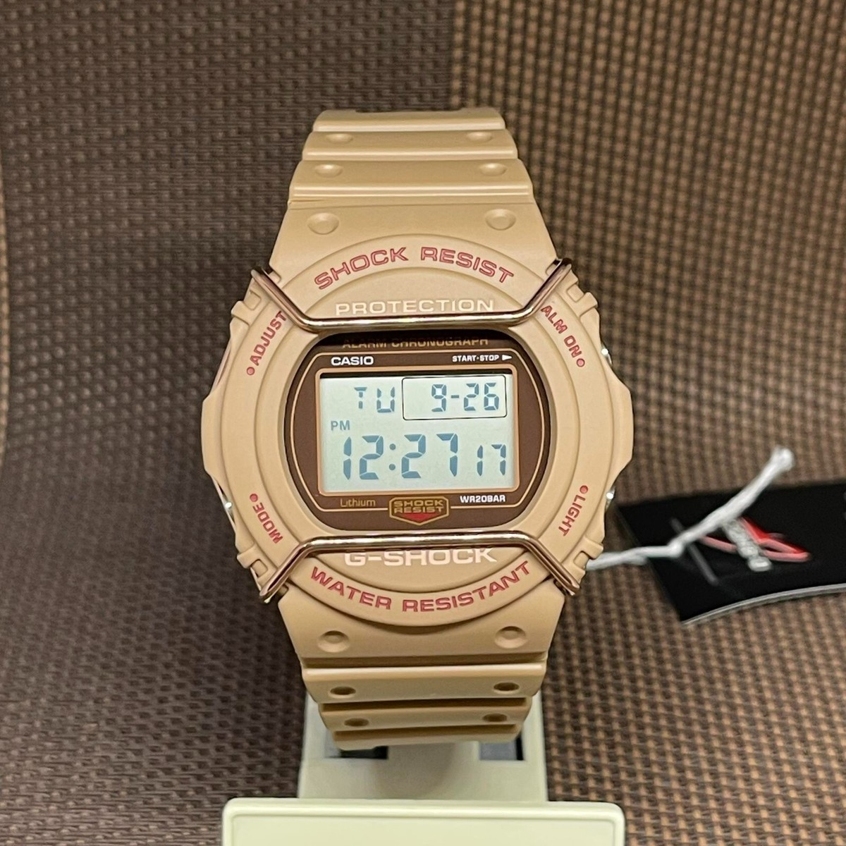 Casio G-Shock DW-5700PT-5D Brown Tone on Tone Digital Casual