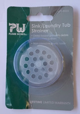 Plumbing Strainer Basement Utility Sink Laundry tub 1 5/8" Round Clear Plastic