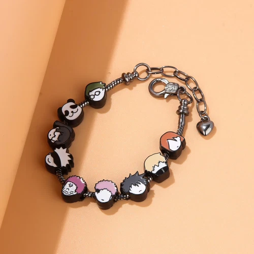 Anime Jujutsu Kaisen Charms Armband Itadori i Satoru Gojo Anhänger Armreif Armbä - Bild 5 von 13