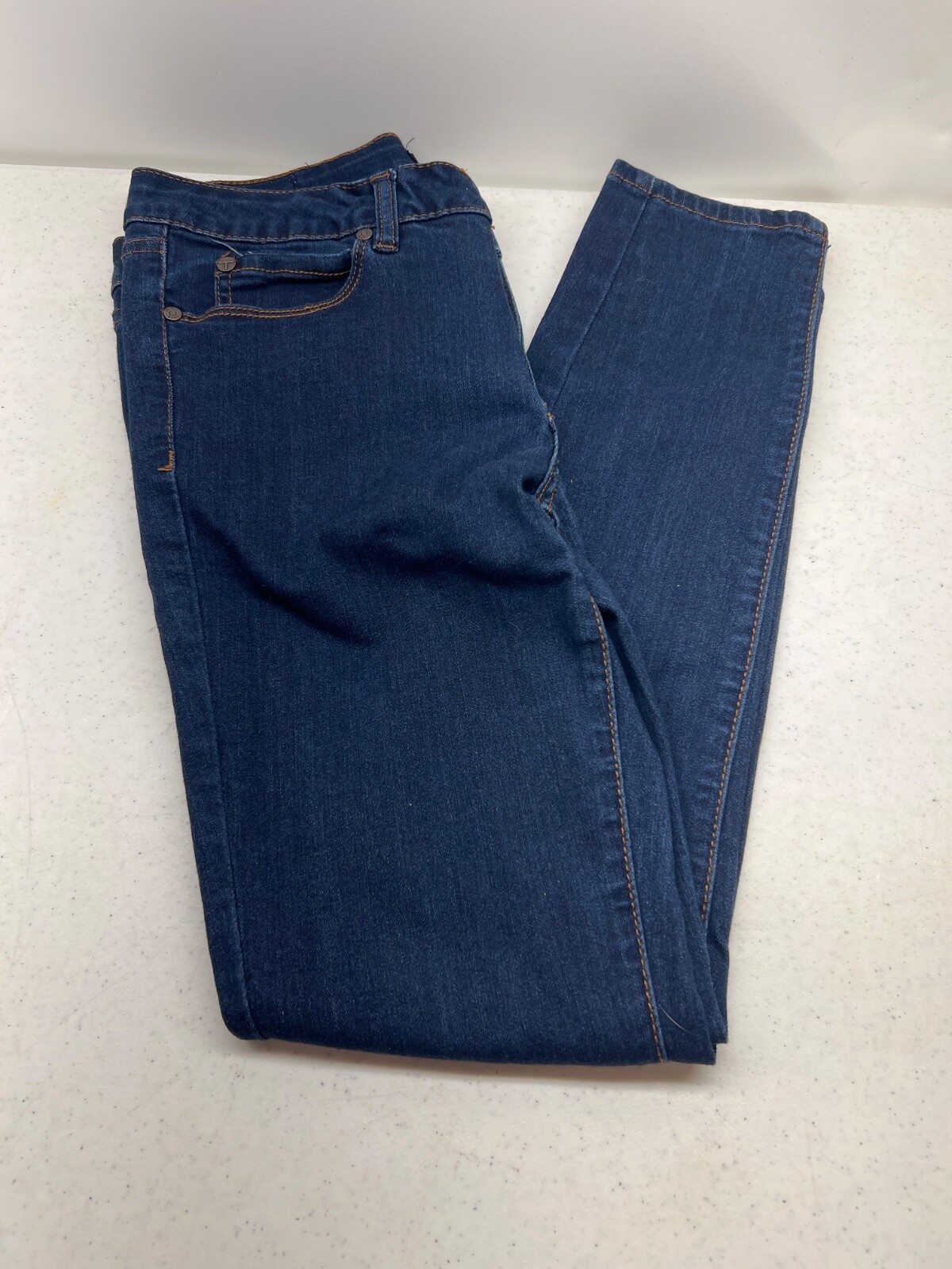 Tahari Kelly Classic Skinny Womens Jeans Blue Size 4 27 Stretch Zipper (T35)