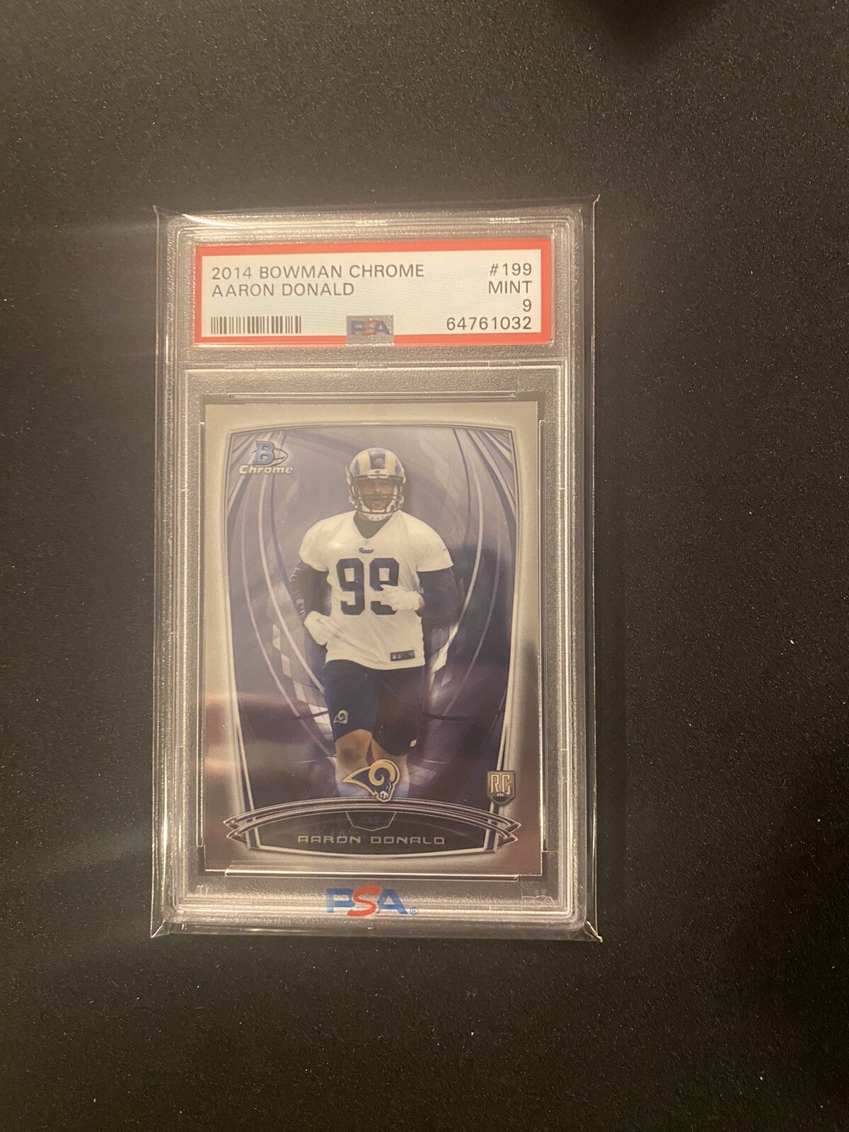 2014 bowman chrome aaron donald psa 9 RAMS