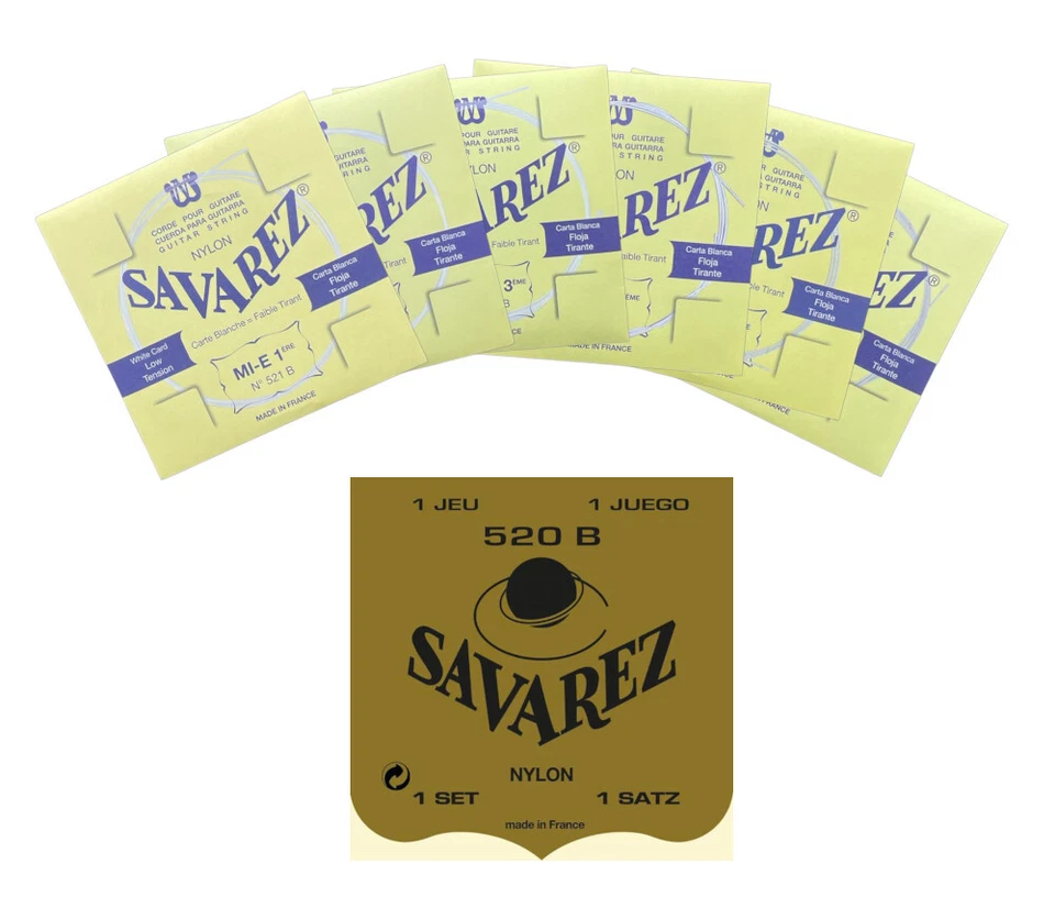 Savarez 520B - low tension - Saiten für Konzertgitarre - Satz oder Einzelsaiten