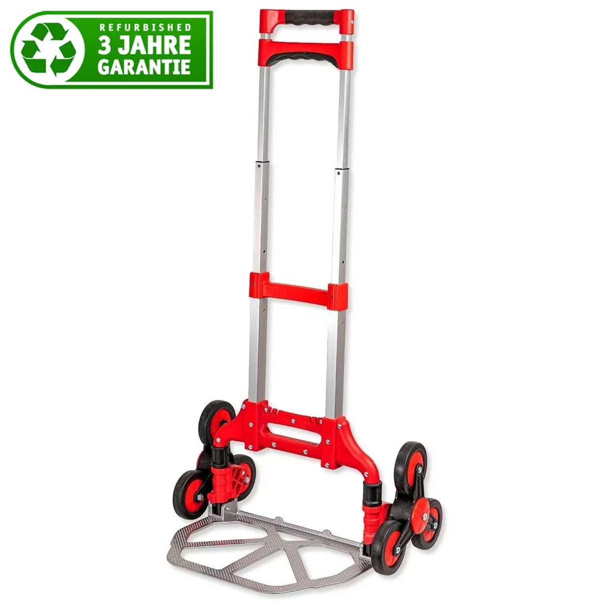 Produktbild von Treppensteiger Sackkarre Aus Aluminium – Klappbar, Bis 75 Kg, Silber/schwarz, Leicht