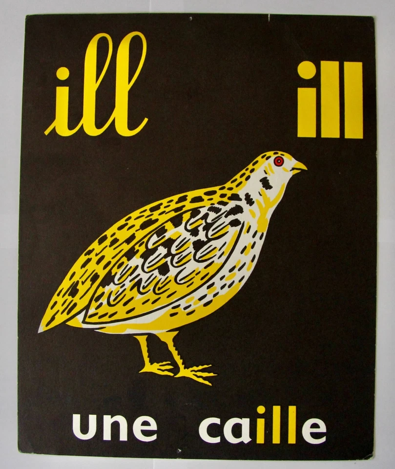 affichette scolaire Poucet Rossignol méthode lecture Charlot Géron une caille - Photo 1/1