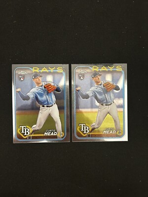 Curtis Mead (2) 2024 Topps Chrome Tampa Bay Rays #209 Rookie RC