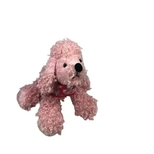 Ganz Webkinz Pink Dog Poodle Plush 7 Inch Stuffed Animal Toy HM107 No Code