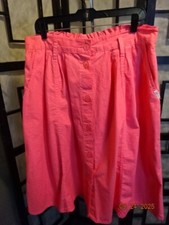 Vintage Cherokee A-line Skirt With Button Details Elastic Ruffle Waist Size 22