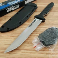 Cold Steel Drop Point Spike Fixed Knife 4" 4116 Steel Blade Black Griv-Ex Handle