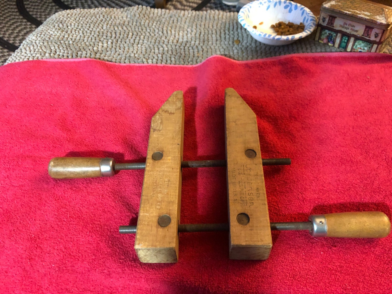 Vintage 10" WOOD CLAMP JAW BY ADJUSTABLE CLAMP CO. CHICAGO eBay
