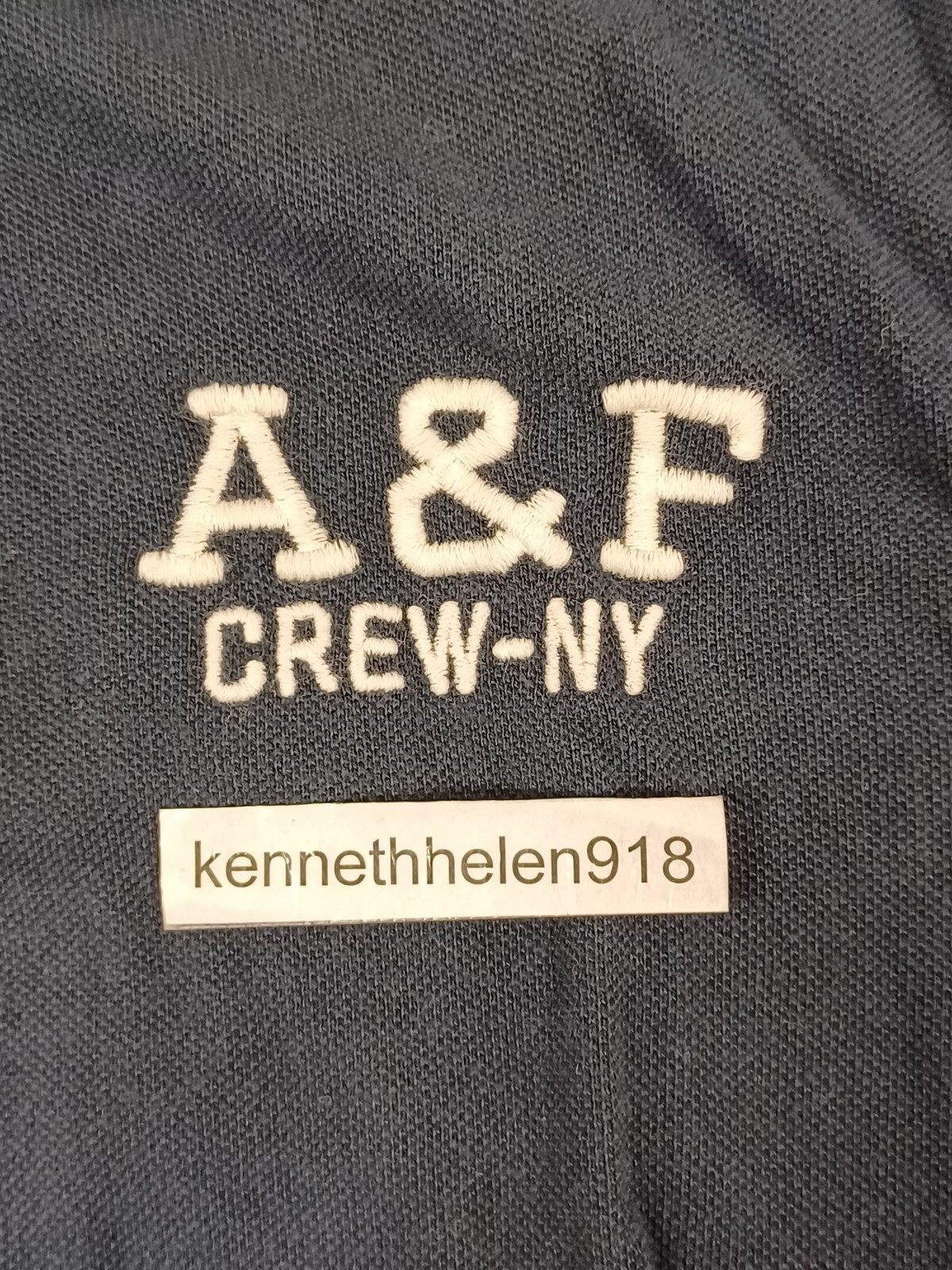 ABERCROMBIE & FITCH CATAMOUNT POLO SHIRT NAVY BLUE MENS SIZE XL image 6