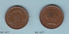 Chile 20 Centavos 1951 So Coin