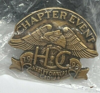 Collectible Harley Owners Group Brass Pin 1995 Chapter Event
