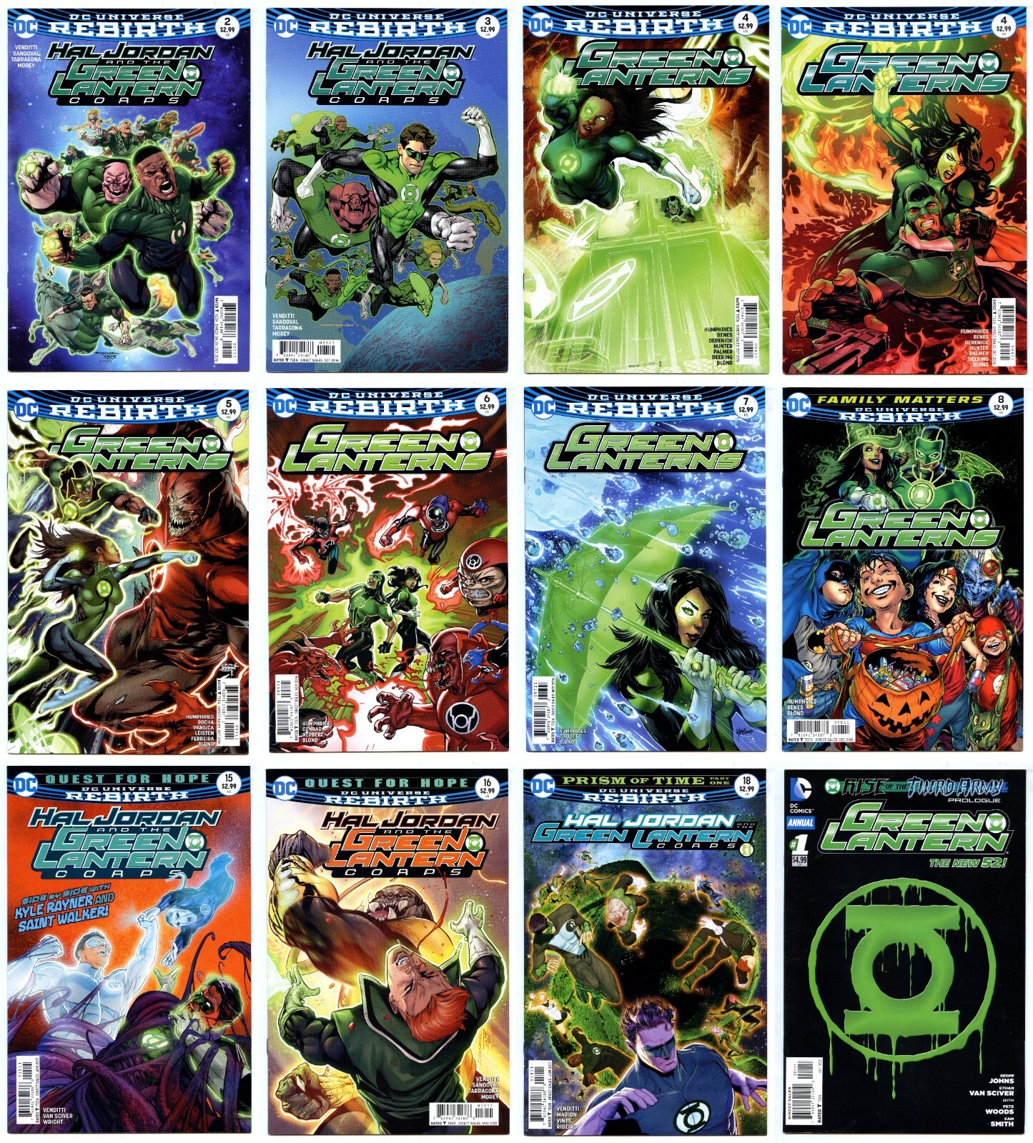 DC Comics Green Lantern Different Rebirth/NEW 52 12 Comics Bagged & Boarded