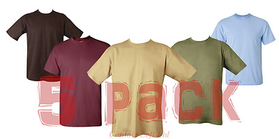 Bulk Buy Pack of Plain T-shirt 100% Cottons Unisex Mens Womens All  Sizes