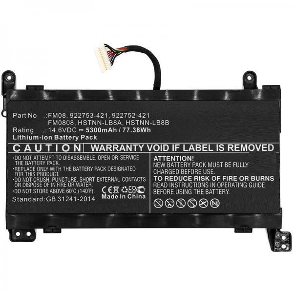 CoreParts MBXHP-BA0219 ricambio per laptop Batteria (Laptop Battery for HP 77WH