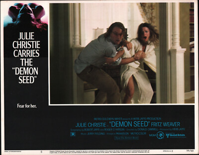 DEMON SEED orig 1977 lobby card JULIE CHRISTIE/GERRIT GRAHAM 11x14